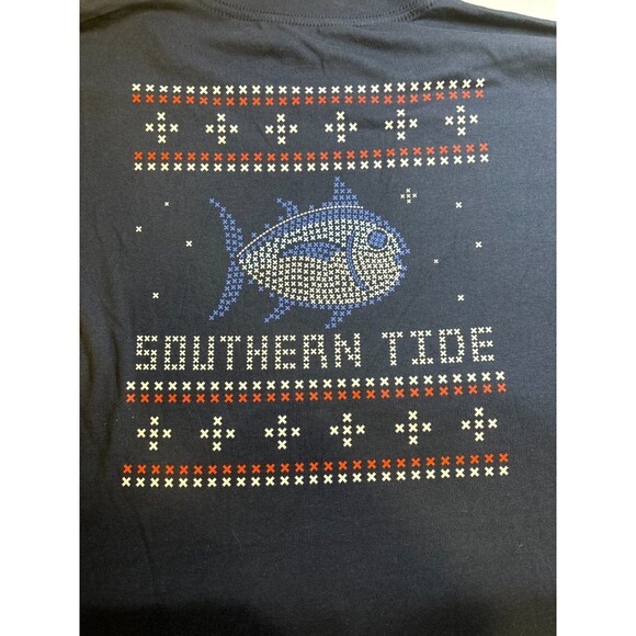 Southern Tide Men's XXL Blue Long Sleeve Skipjack Graphic T-Shirt Cotton Blend - Picture 8 of 8